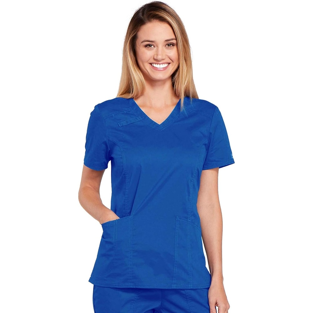 image:imageWorkwear Core Stretch Women Scrubs Top VNeck 4710Royal