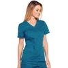 Workwear Core Stretch Women Scrubs Top V-Neck 4710(Caribbean Blue)