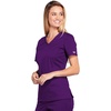 Workwear Core Stretch Women Scrubs Top V-Neck 4710(Eggplant)