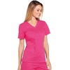 Workwear Core Stretch Women Scrubs Top V-Neck 4710(Shocking Pink)