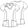 Workwear Core Stretch Women Scrubs Top V-Neck 4710(Shocking Pink)