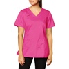 Workwear Core Stretch Women Scrubs Top V-Neck 4710(Shocking Pink)