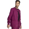 Cherokee Men Warm Up Scrubs Jacket Workwear Revolution Snap Front WW380(Wine)