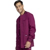 Cherokee Men Warm Up Scrubs Jacket Workwear Revolution Snap Front WW380(Wine)