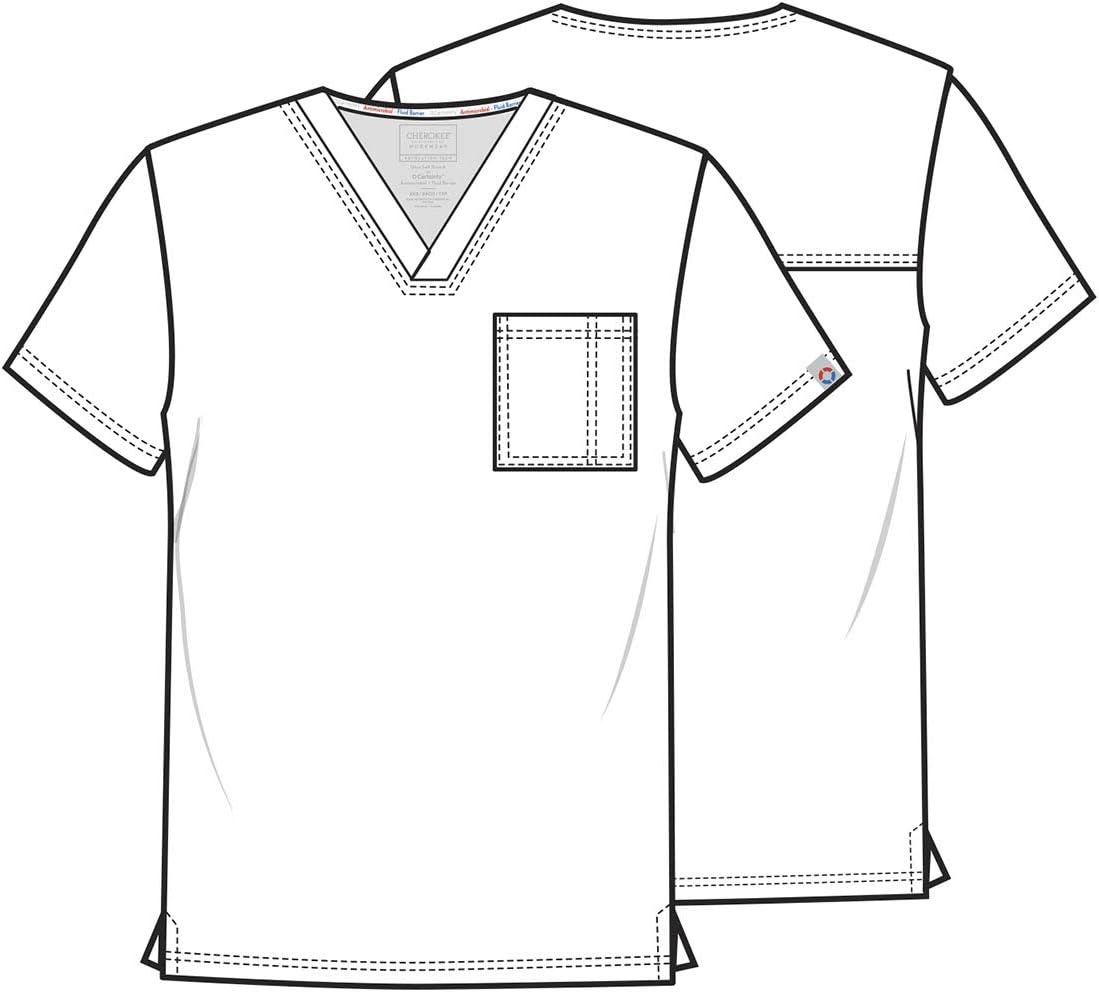 image:imageCherokee Men amp Women Scrubs Top Workwear Revolution Tech Tuckable VNeck WW742ABNavy