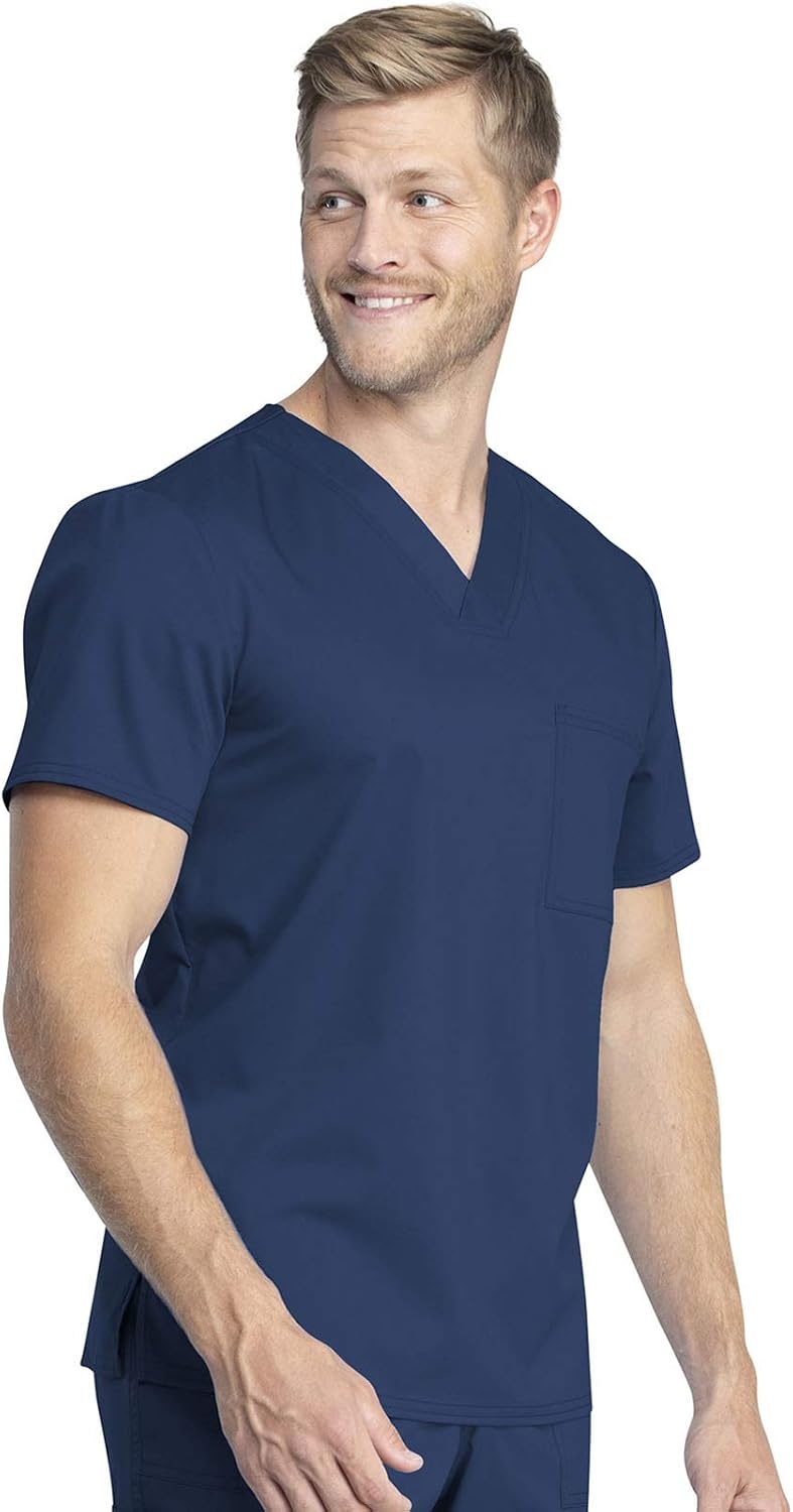 image:imageCherokee Men amp Women Scrubs Top Workwear Revolution Tech Tuckable VNeck WW742ABNavy