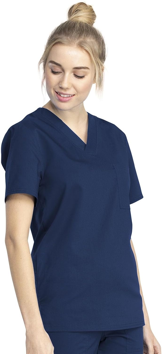 image:imageCherokee Men amp Women Scrubs Top Workwear Revolution Tech Tuckable VNeck WW742ABNavy