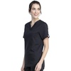 Cherokee Men & Women Scrubs Top Workwear Revolution Tech Tuckable V-Neck WW742AB(Black)