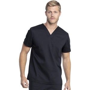Cherokee Men & Women Scrubs Top Workwear Revolution Tech Tuckable V-Neck WW742AB(Black)