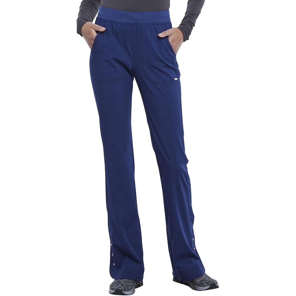image:imageCherokee Statement Women Scrubs Pant Mid Rise Flare Leg Pullon CK177Navy