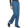 Cherokee Scrub Pant for Women Mid Rise Straight Leg Drawstring Bottom with 5 Pockets, Soft Stretchy & Durable Fabric – WW160(Caribbean Blue)