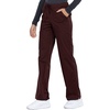 Cherokee Scrub Pant for Women Mid Rise Straight Leg Drawstring Bottom with 5 Pockets, Soft Stretchy & Durable Fabric – WW160(Espresso)