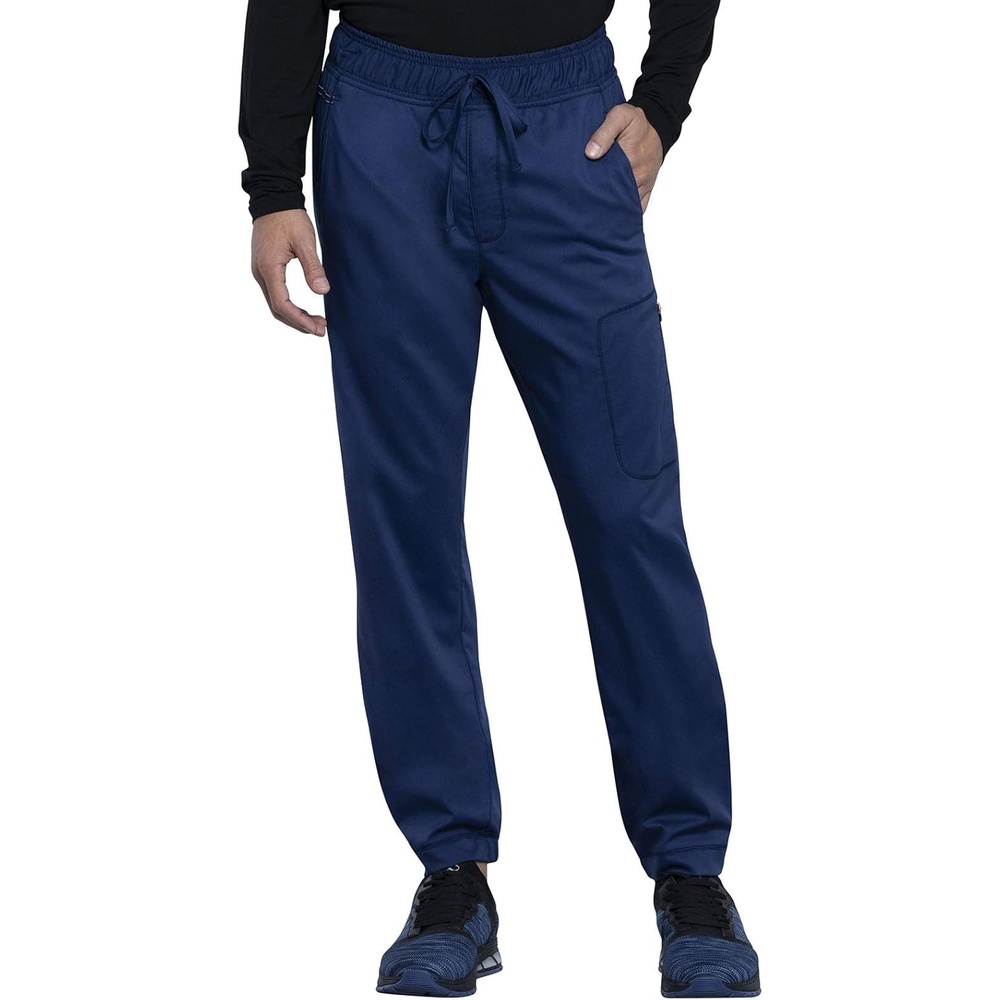 image:imageCherokee Joggers for Men Modern Fit Scrub Pant with Drawstring Waistband 5 Pockets Soft 2Way Stretch Fabric WW012Navy