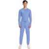 Cherokee Joggers for Men Modern Fit Scrub Pant with Drawstring Waistband, 5 Pockets, Soft 2-Way Stretch Fabric – WW012(Ciel Blue)