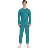 Cherokee Joggers for Men Modern Fit Scrub Pant with Drawstring Waistband, 5 Pockets, Soft 2-Way Stretch Fabric – WW012(Teal Blue)