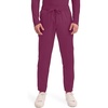 Cherokee Joggers for Men Modern Fit Scrub Pant with Drawstring Waistband, 5 Pockets, Soft 2-Way Stretch Fabric – WW012(Wine)