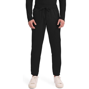 Cherokee Joggers for Men Modern Fit Scrub Pant with Drawstring Waistband, 5 Pockets, Soft 2-Way Stretch Fabric – WW012(Black)