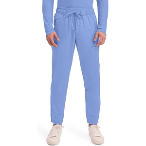 Cherokee Joggers for Men Modern Fit Scrub Pant with Drawstring Waistband, 5 Pockets, Soft 2-Way Stretch Fabric – WW012(Ciel Blue)
