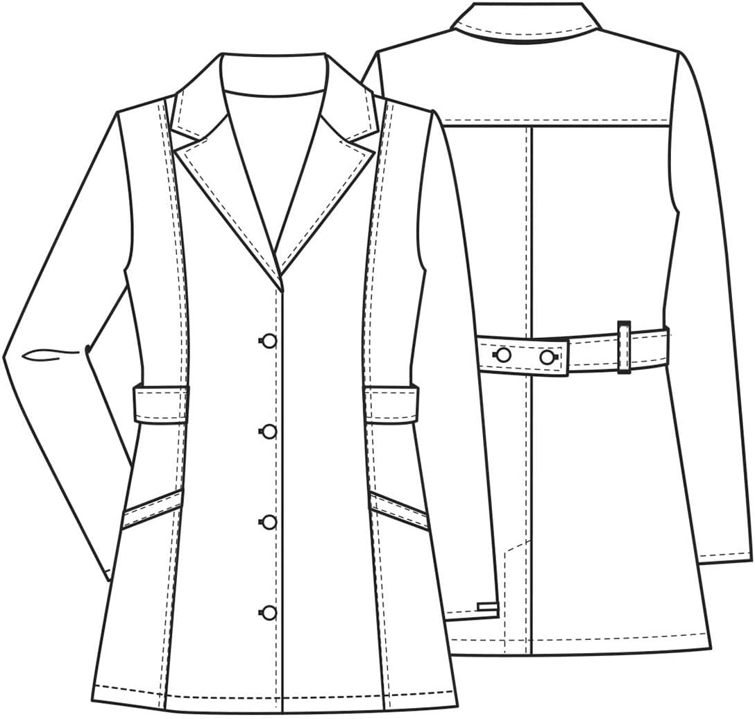 image:imageCherokee 30 Twill Lab Coat Consultation Coat Lab Coats for Women 2316White