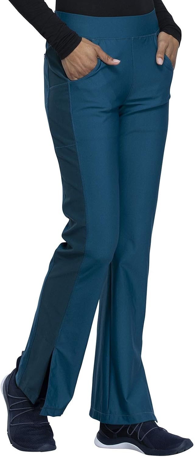 image:imageCherokee Form Women Scrubs Pant Mid Rise Moderate Flare Leg Pullon CK091Caribbean Blue