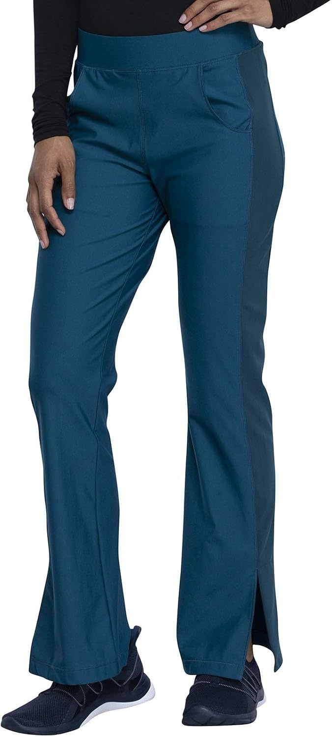 image:imageCherokee Form Women Scrubs Pant Mid Rise Moderate Flare Leg Pullon CK091Caribbean Blue