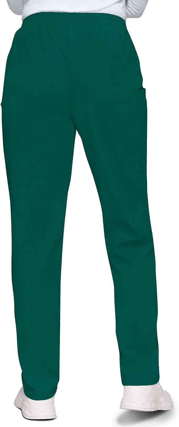 image:imageCherokee Scrubs for Women Cargo Pant Natural Rise Tapered PullOn Bottom with 4 Pockets Fade Resistant Fabric 4200Hunter Green