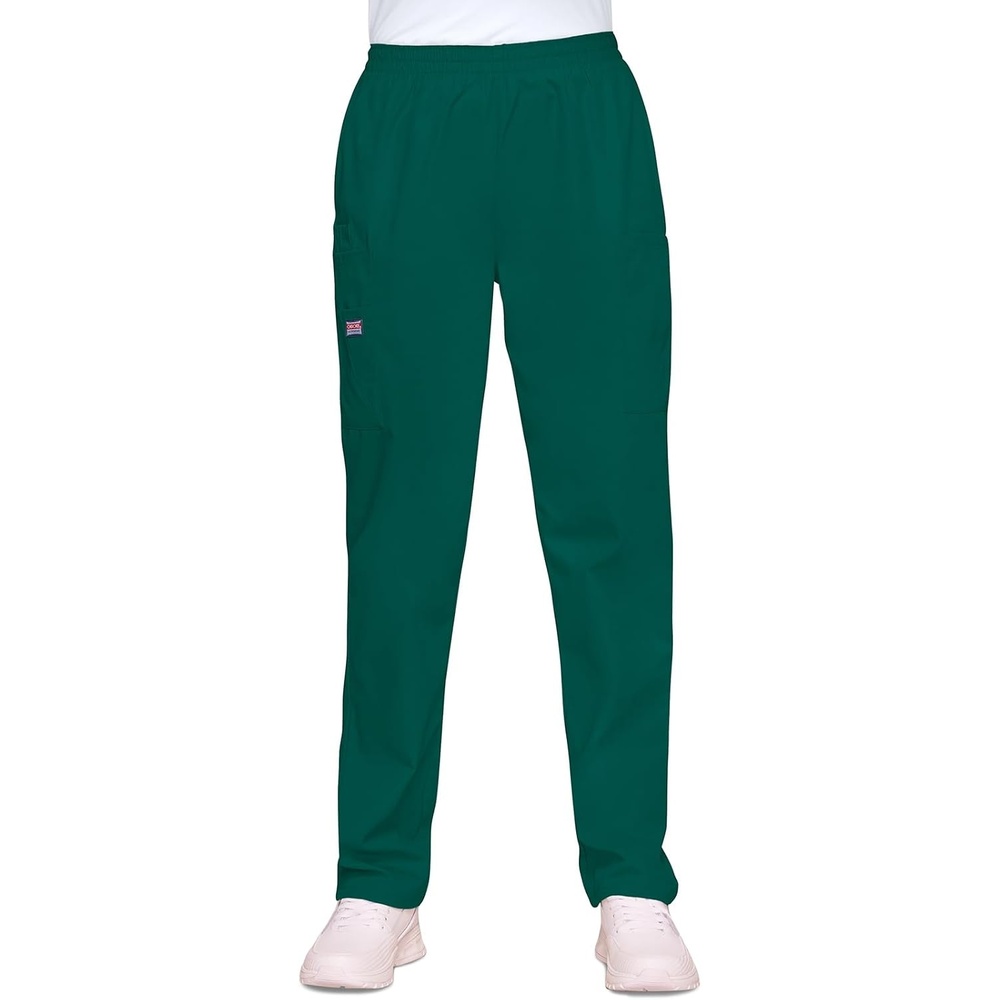 image:imageCherokee Scrubs for Women Cargo Pant Natural Rise Tapered PullOn Bottom with 4 Pockets Fade Resistant Fabric 4200Hunter Green
