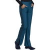 Cherokee Form Women Scrubs Pant Mid Rise Moderate Flare Leg Pull-on CK091(Caribbean Blue)