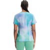 Cherokee Infinity Printed Scrub Tops for Women Round Neck 3 Pockets | Comfortable Fit, Stretch Fabric, Coverstitch Detailing, Rib Knit Neckline Inset, Princess Seams, Side Vents, Easy Care(Northern Lights)
