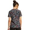 Cherokee Infinity Women Scrubs Top Round Neck CK880 | Three Patch And Cell Phone Pockets, Contemporary Fit, Rib-Knit Neckband, Front Yoke, Shirttail Hem, Side Vents