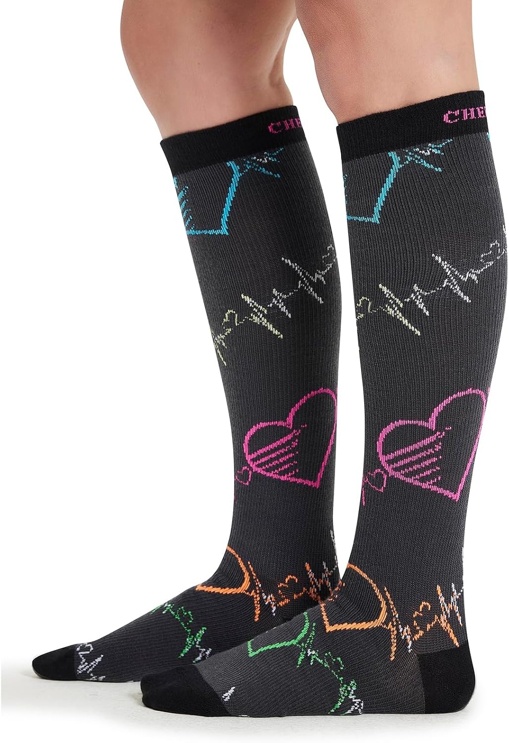 image:imageCherokee Legwear Compression Socks for Women 1015 mmHg 1Pair Pack Comfort Support Knee Highs Soft Fit Regular amp Wide Calf Soft Knit Feel Lightweight Easy Care for Work and Everyday WearPop Beats