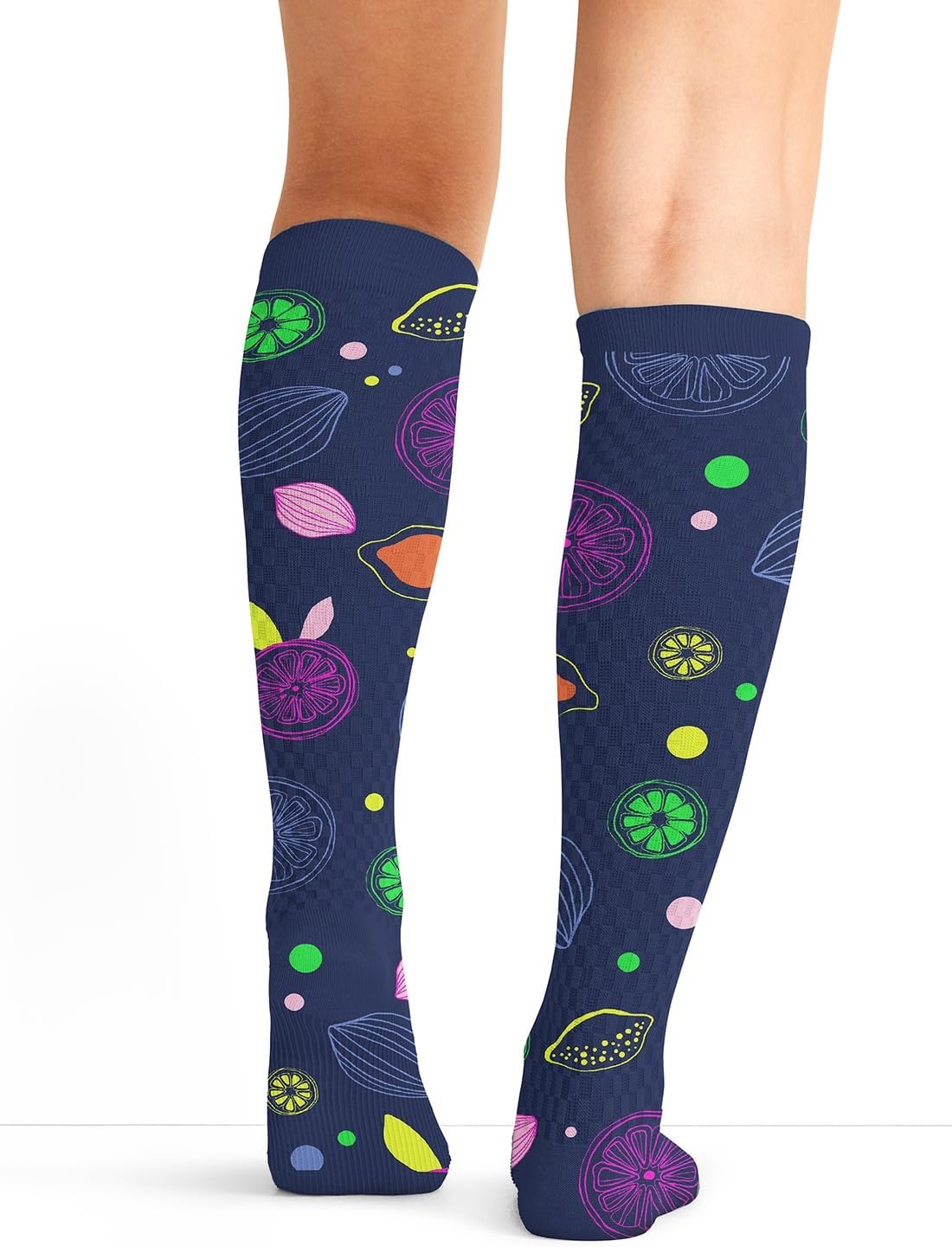image:imageCherokee Legwear Compression Socks for Women 1015 mmHg 1Pair Pack Comfort Support Knee Highs Soft Fit Regular amp Wide Calf Soft Knit Feel Lightweight Easy Care for Work and Everyday WearTutti Frutti