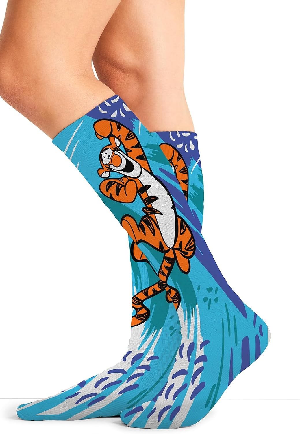 image:imageCherokee Legwear Compression Socks for Women 1015 mmHg 1Pair Pack Comfort Support Knee Highs Soft Fit Regular amp Wide Calf Soft Knit Feel Lightweight Easy Care for Work and Everyday WearTigger Splash