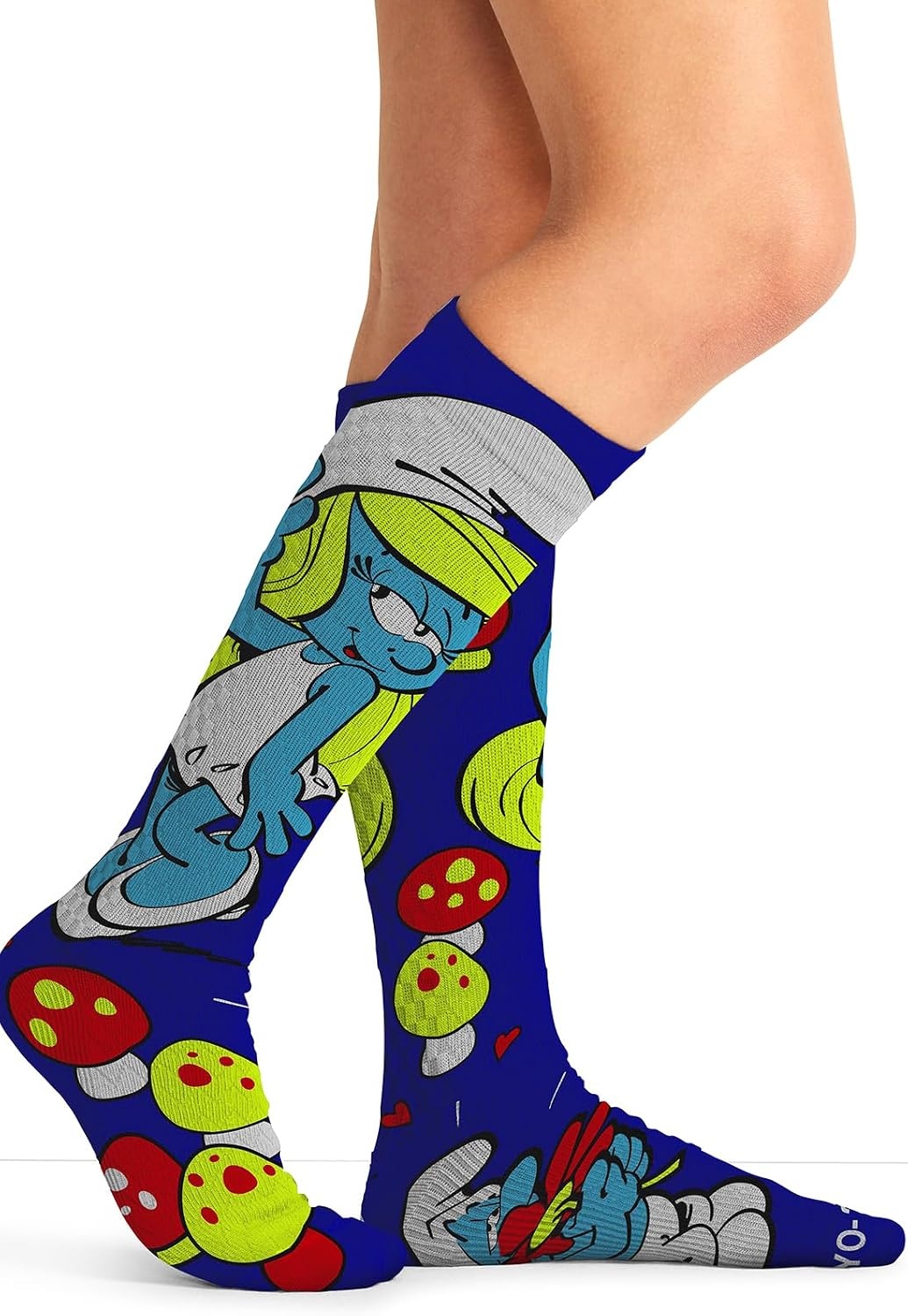 image:imageCherokee Legwear Compression Socks for Women 1015 mmHg 1Pair Pack Comfort Support Knee Highs Soft Fit Regular amp Wide Calf Soft Knit Feel Lightweight Easy Care for Work and Everyday WearSmurfette