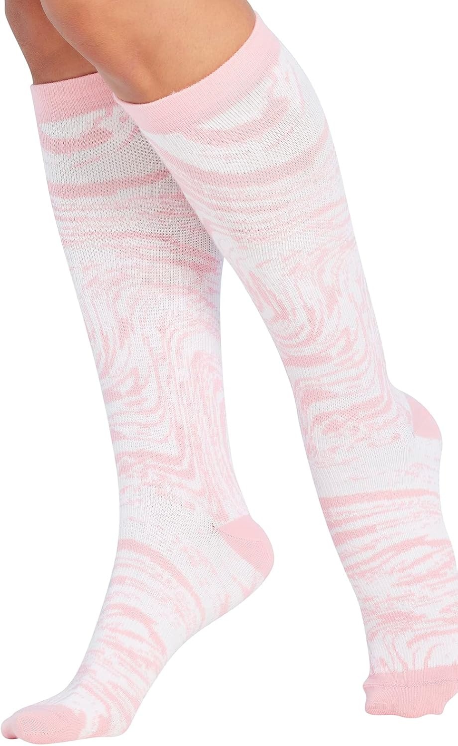 image:imageCherokee Legwear Compression Socks for Women 1015 mmHg 1Pair Pack Comfort Support Knee Highs Soft Fit Regular amp Wide Calf Soft Knit Feel Lightweight Easy Care for Work and Everyday WearTonal Waves