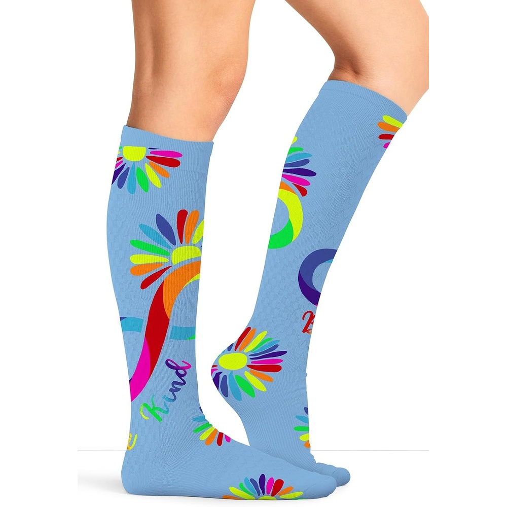 image:imageCherokee Legwear Compression Socks for Women 1015 mmHg 1Pair Pack  Comfort Support Knee Highs Soft Fit Regular amp Wide Calf Soft Knit Feel Lightweight Easy Care for Work and Everyday WearAutism Love