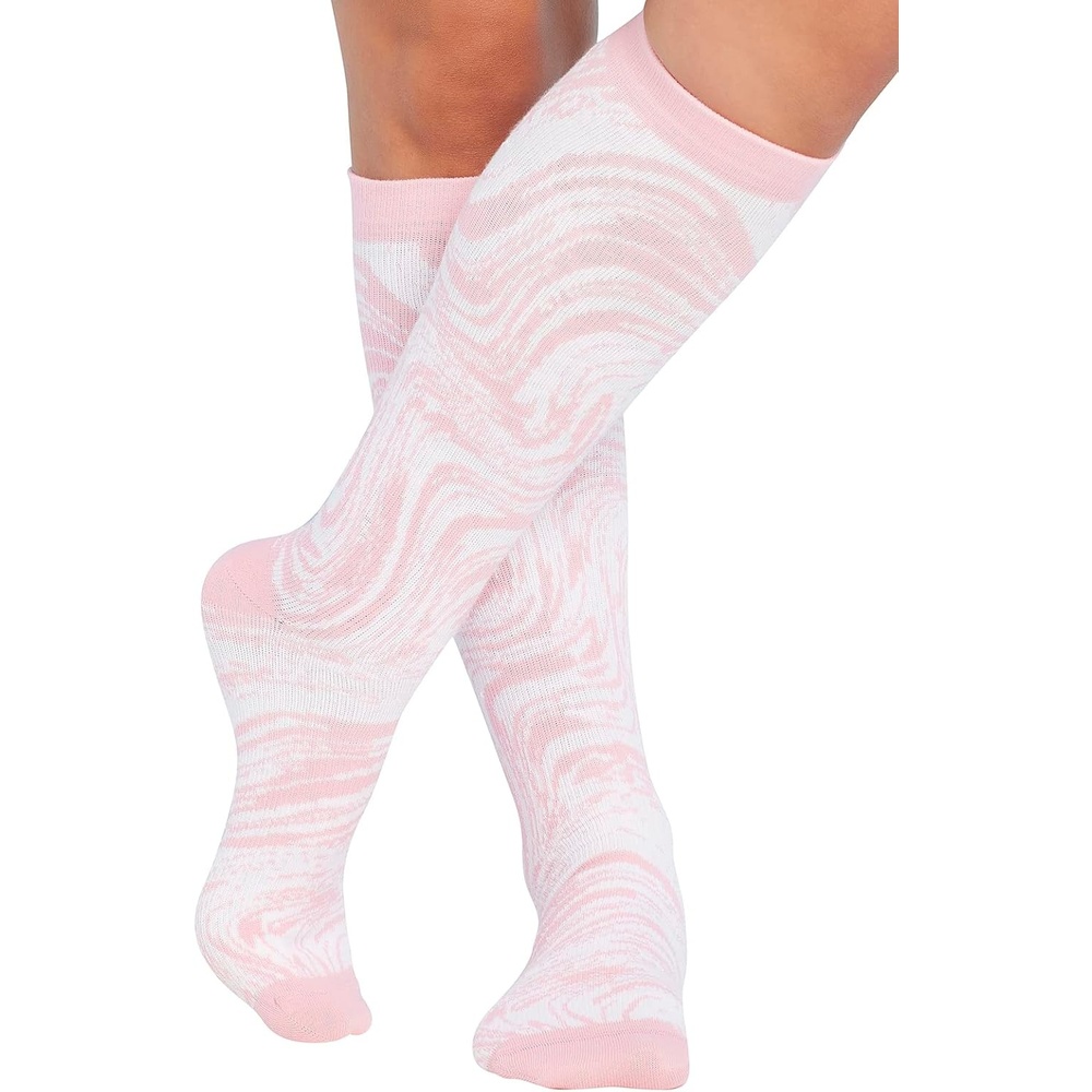 image:imageCherokee Legwear Compression Socks for Women 1015 mmHg 1Pair Pack Comfort Support Knee Highs Soft Fit Regular amp Wide Calf Soft Knit Feel Lightweight Easy Care for Work and Everyday WearTonal Waves