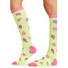 Cherokee Legwear Compression Socks for Women 10-15 mmHg (1-Pair Pack) | Comfort Support Knee Highs, Soft Fit, Regular & Wide Calf, Soft Knit Feel, Lightweight, Easy Care for Work and Everyday Wear(Strawberry Patch)