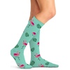 Cherokee Legwear Compression Socks for Women 10-15 mmHg (1-Pair Pack) | Comfort Support Knee Highs, Soft Fit, Regular & Wide Calf, Soft Knit Feel, Lightweight, Easy Care for Work and Everyday Wear(Flamingo Life)