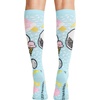 Cherokee Legwear Compression Socks for Women 10-15 mmHg (1-Pair Pack) | Comfort Support Knee Highs, Soft Fit, Regular & Wide Calf, Soft Knit Feel, Lightweight, Easy Care for Work and Everyday Wear(Ice Cream Dream)
