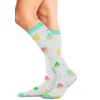 Cherokee Legwear Compression Socks for Women 10-15 mmHg (1-Pair Pack) | Comfort Support Knee Highs, Soft Fit, Regular & Wide Calf, Soft Knit Feel, Lightweight, Easy Care for Work and Everyday Wear(Cupcake Party)
