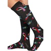 Cherokee Legwear Compression Socks for Women 10-15 mmHg (1-Pair Pack) | Comfort Support Knee Highs, Soft Fit, Regular & Wide Calf, Soft Knit Feel, Lightweight, Easy Care for Work and Everyday Wear(Bee Au-some)
