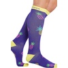 Cherokee Legwear Compression Socks for Women 10-15 mmHg (1-Pair Pack) | Comfort Support Knee Highs, Soft Fit, Regular & Wide Calf, Soft Knit Feel, Lightweight, Easy Care for Work and Everyday Wear(Pineapple Toss)