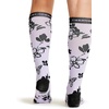 Cherokee Legwear Compression Socks for Women 10-15 mmHg (1-Pair Pack) | Comfort Support Knee Highs, Soft Fit, Regular & Wide Calf, Soft Knit Feel, Lightweight, Easy Care for Work and Everyday Wear(Lavender Garden)