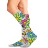 Cherokee Legwear Compression Socks for Women 10-15 mmHg (1-Pair Pack) | Comfort Support Knee Highs, Soft Fit, Regular & Wide Calf, Soft Knit Feel, Lightweight, Easy Care for Work and Everyday Wear(Snoopy Grooves)