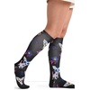 Cherokee Legwear Compression Socks for Women 10-15 mmHg (1-Pair Pack) | Comfort Support Knee Highs, Soft Fit, Regular & Wide Calf, Soft Knit Feel, Lightweight, Easy Care for Work and Everyday Wear(Sugar Skull Pups)