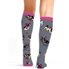 Cherokee Legwear Compression Socks for Women 10-15 mmHg (1-Pair Pack) | Comfort Support Knee Highs, Soft Fit, Regular & Wide Calf, Soft Knit Feel, Lightweight, Easy Care for Work and Everyday Wear(Frenchie Kiss)