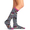 Cherokee Legwear Compression Socks for Women 10-15 mmHg (1-Pair Pack) | Comfort Support Knee Highs, Soft Fit, Regular & Wide Calf, Soft Knit Feel, Lightweight, Easy Care for Work and Everyday Wear(Frenchie Kiss)