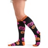 Cherokee Legwear Compression Socks for Women 10-15 mmHg (1-Pair Pack) | Comfort Support Knee Highs, Soft Fit, Regular & Wide Calf, Soft Knit Feel, Lightweight, Easy Care for Work and Everyday Wear(Happy Pumpkins)
