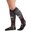Cherokee Legwear Compression Socks for Women 10-15 mmHg (1-Pair Pack) | Comfort Support Knee Highs, Soft Fit, Regular & Wide Calf, Soft Knit Feel, Lightweight, Easy Care for Work and Everyday Wear(Colorful Christmas)